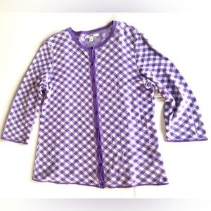 Liz Claiborne 100% cotton women top size L(40) great condition 3/4 sleeves